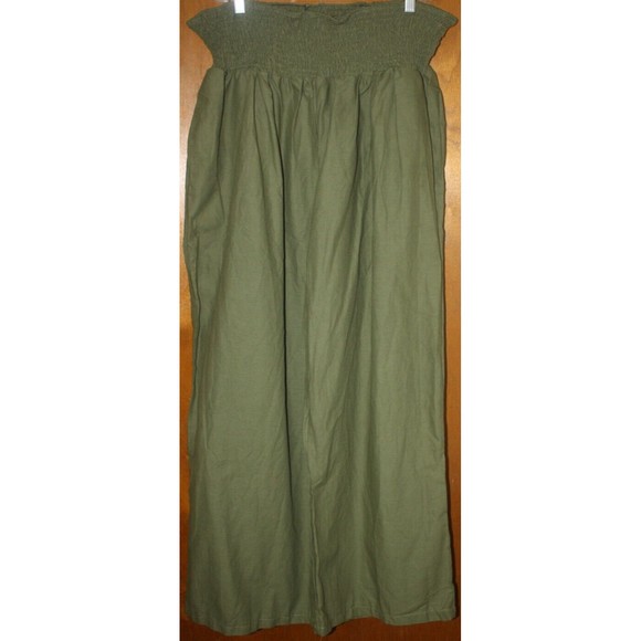 TheMogan High Rise Smocked Elastic Waistband Pull Up Wide Leg Lounge Pants Sz 3X - Picture 9 of 11